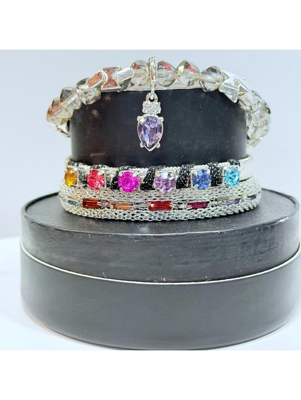 Bomb Party Holiday Stacks Bracelet "Lets Get Lit" Silver Plating Christmas
